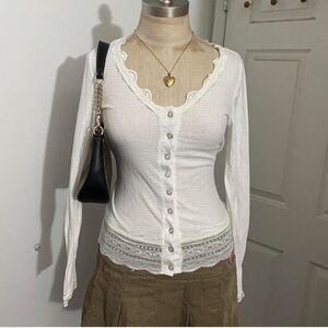 American Rag White Lace Top